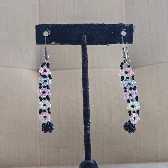 Women Earrings Multi Color Beads Drop Down Fashion Jewelry Earrings - Picture 8 of 10